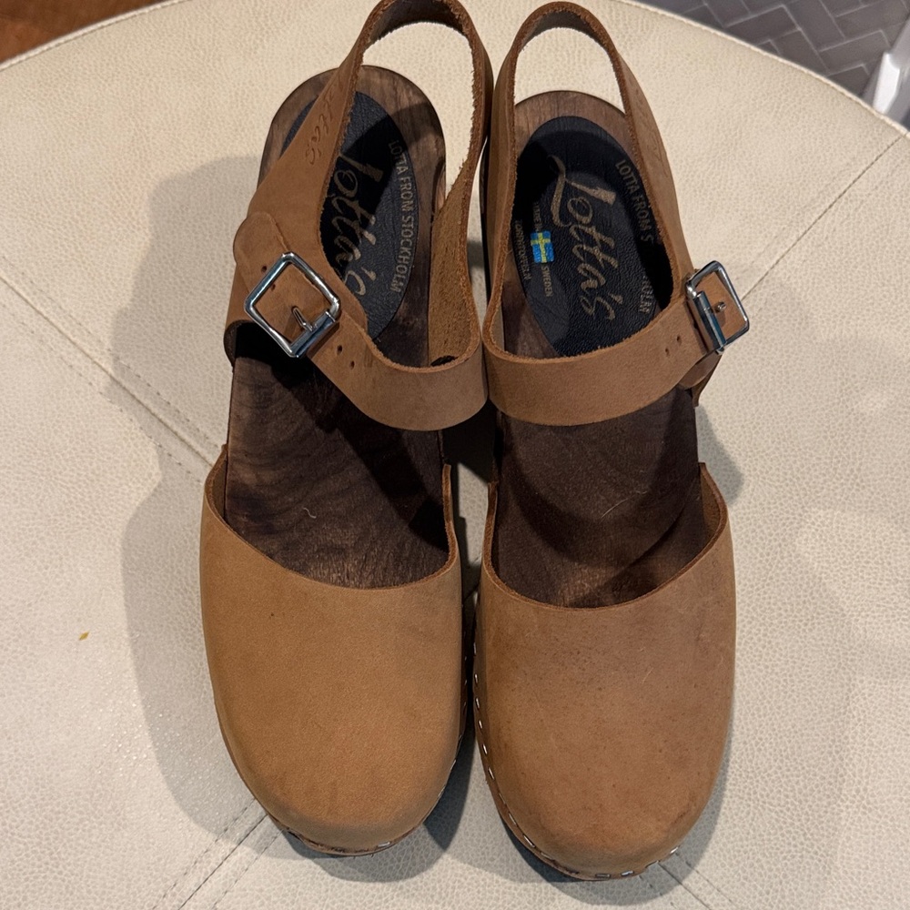 Lotta from Stockholm Brown Leather Clogs